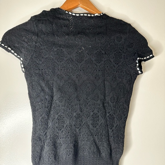SOLD Christian Dior Black and White knitted top - Picture 4 of 8